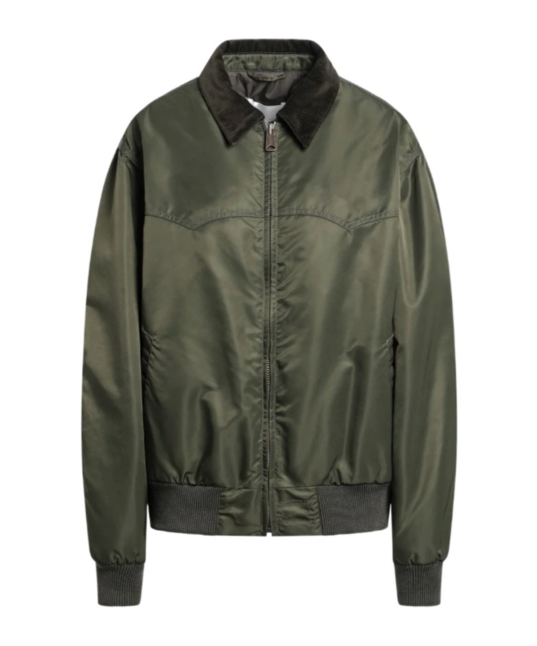 Maison Margiela Quilted Bomber Jacket In Green