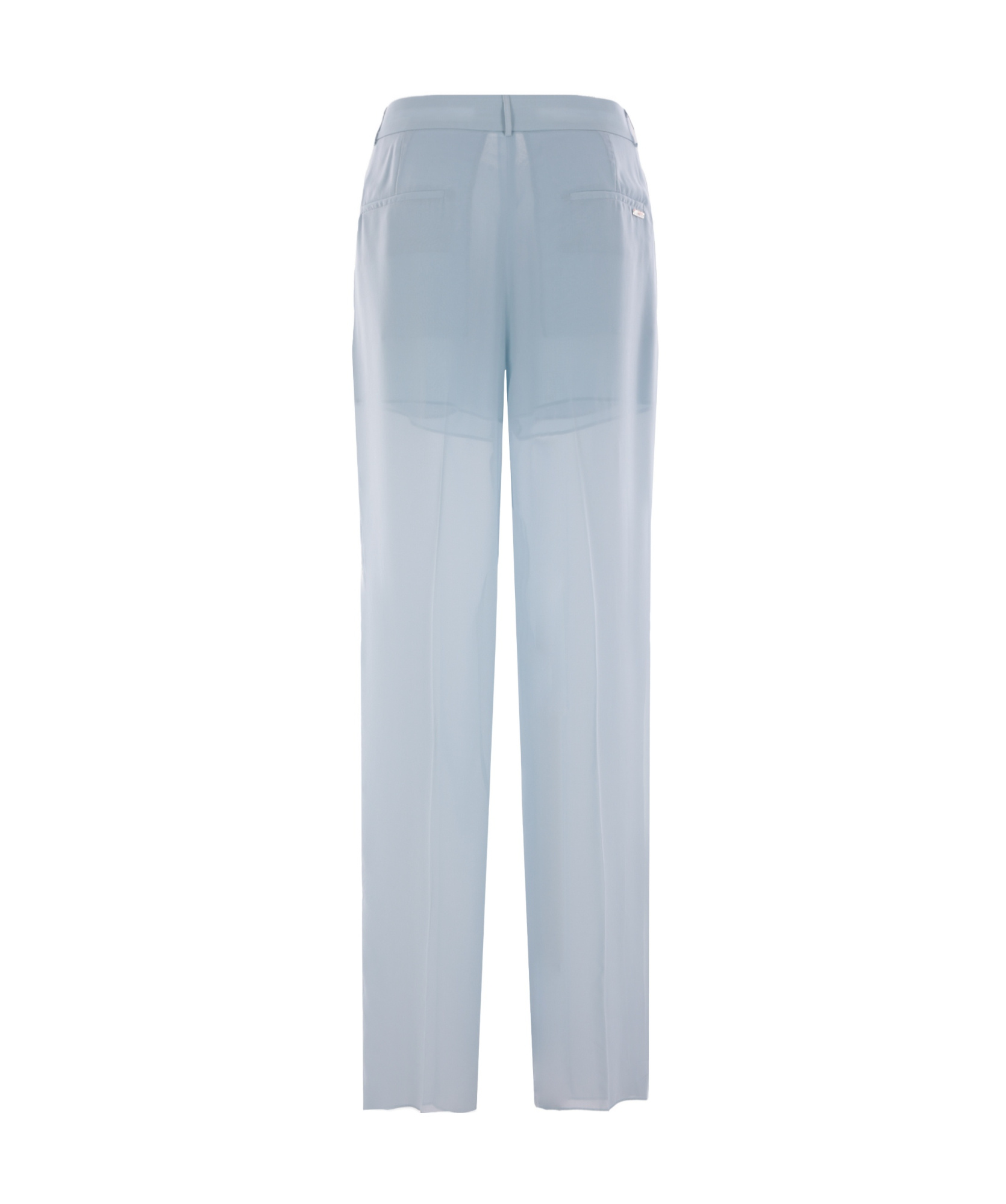 Blumarine Georgette Trousers In Blue
