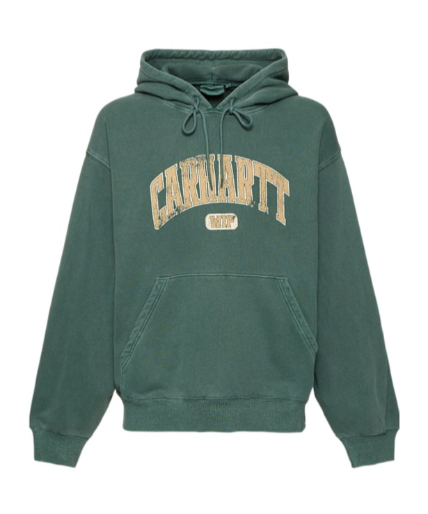 Carhartt Library Hooded Sweatshirt Kangaroo Pockets In Green