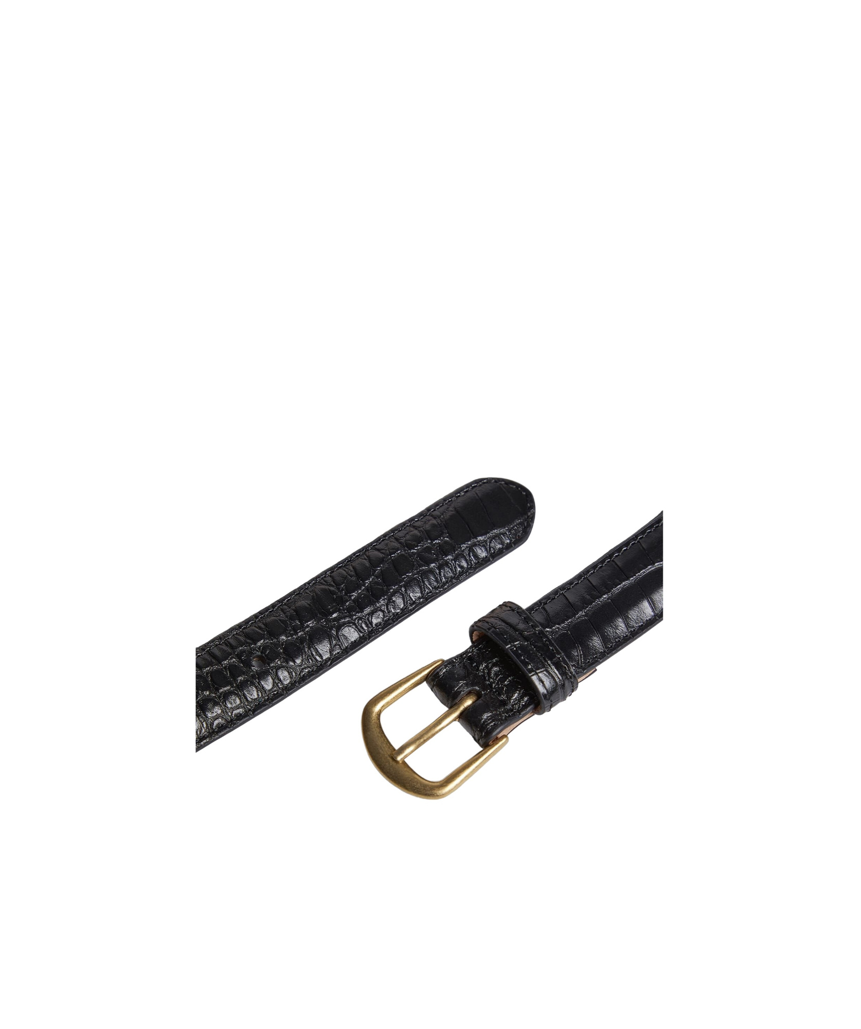 Dsquared2 Croc-effect Belt In Black