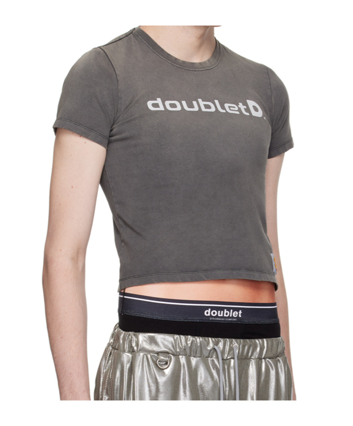 Doublet Print T-shirt In Black