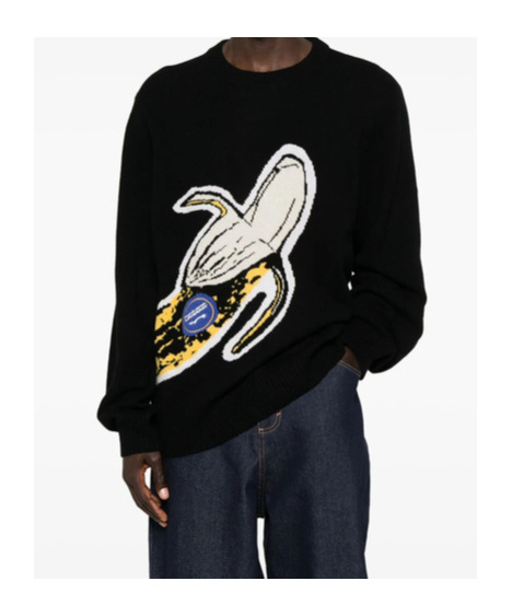 Charles Jeffrrey Loverboy Intarsia-knit Sweater In Black