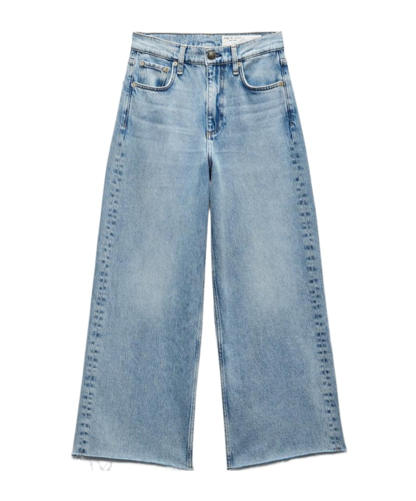 Rag & Bone High-rise Vintage Stretch Jeans Pants In Blue