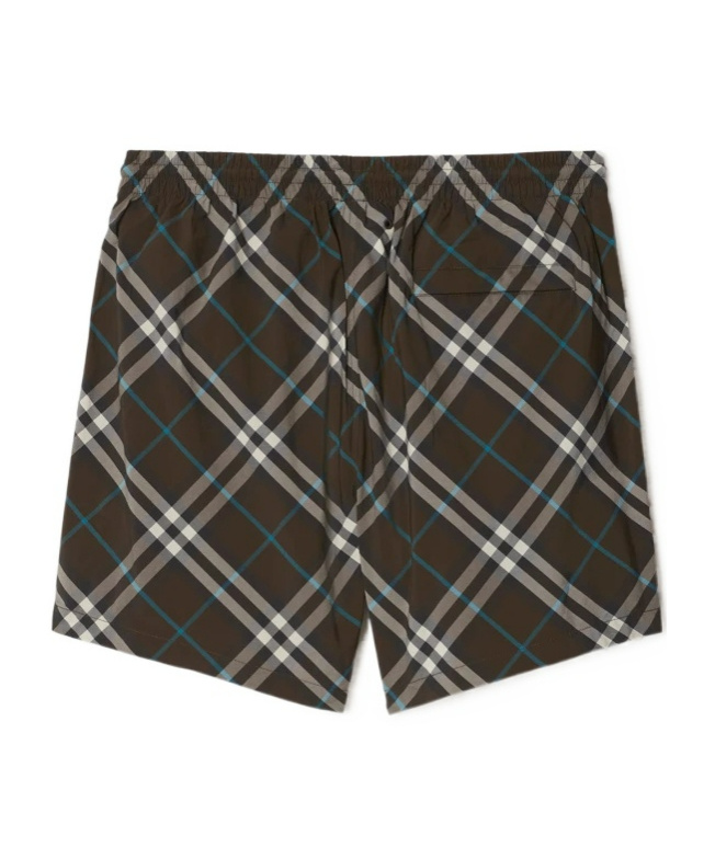 BURBERRY CHECKED DRAWSTRING-WAIST SWIM SHORTS