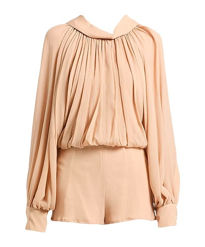 Marni Plain Colour Playsuits In Nude