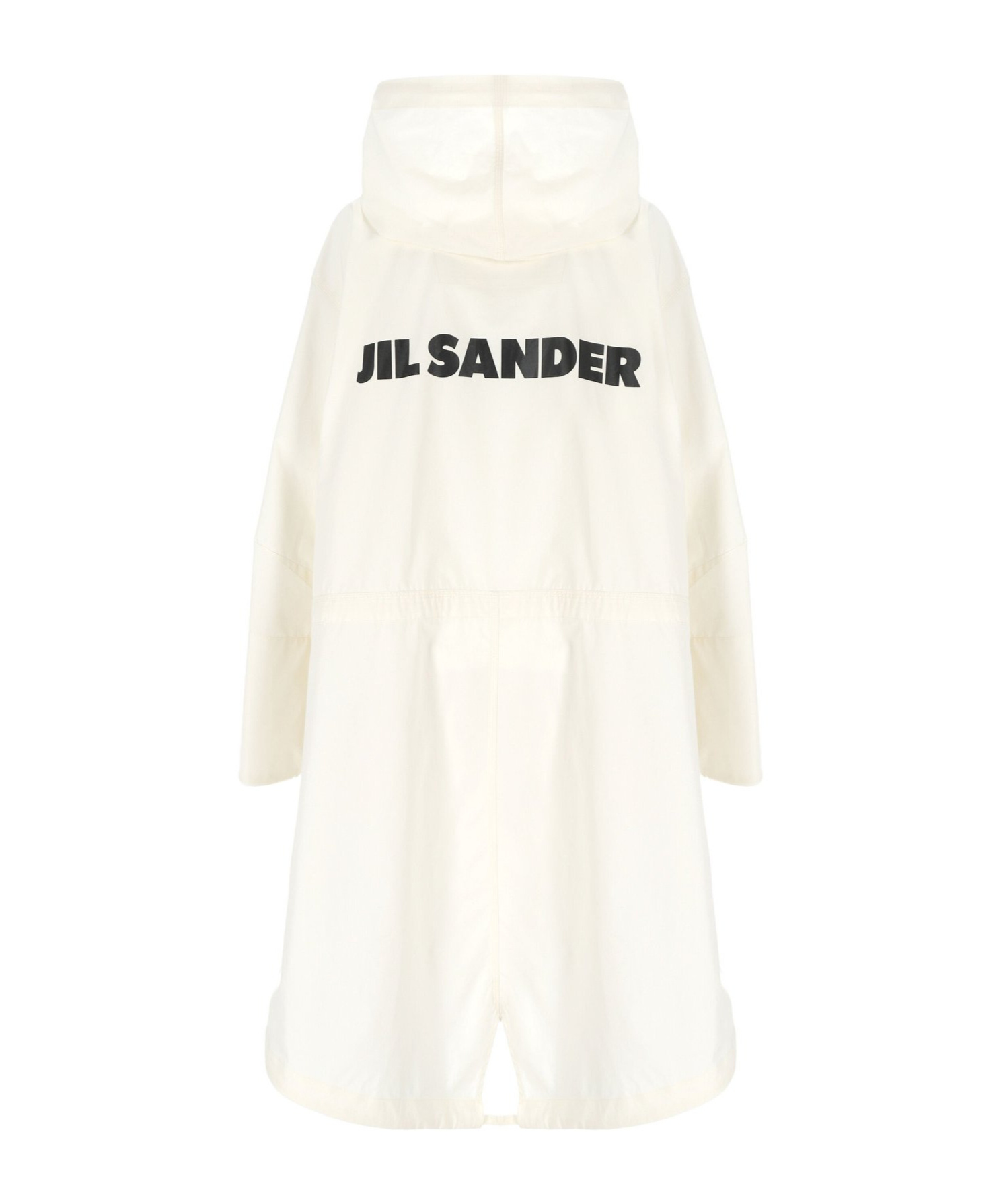 Jil Sander Logo-print Hooded Coat In White