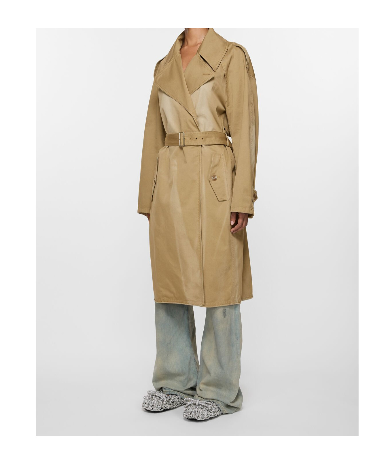 Acne Studios Shoulder Caps. In Nude