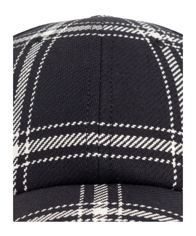 Alexander Mcqueen Checked Baseball Cap In Black