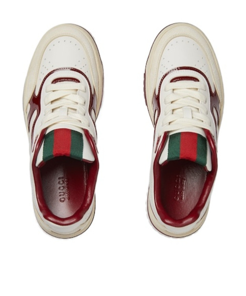 Gucci Re-web Leather Sneaker In White