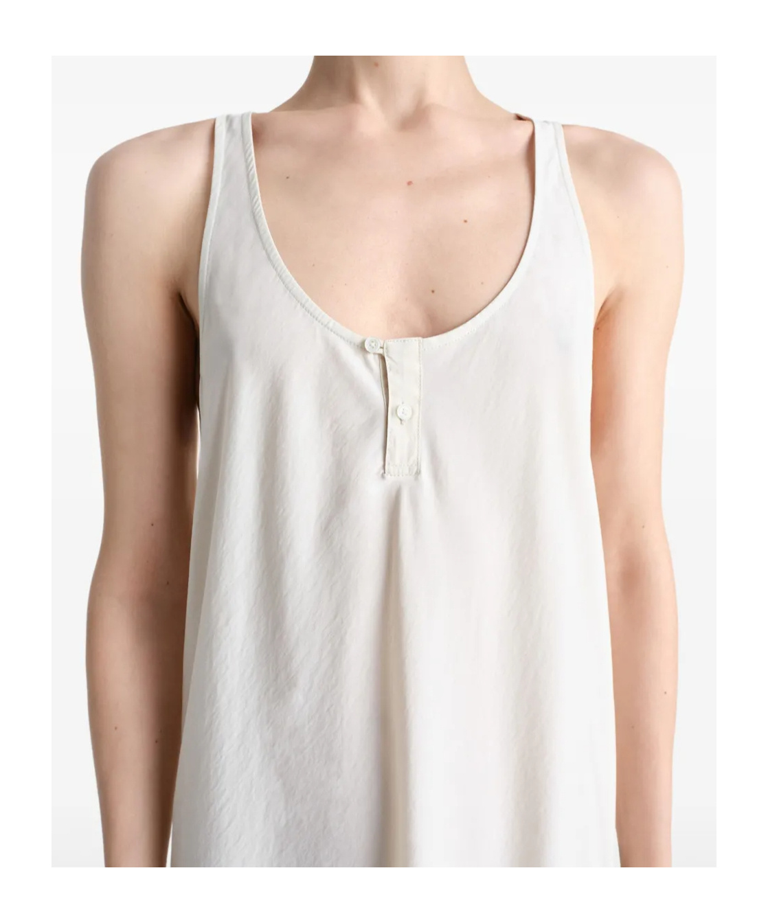 Lemaire Maxikleid Mit Diagonalschnitt In White