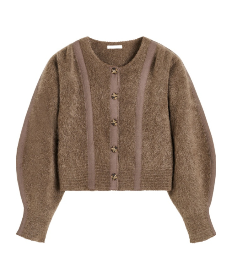 By Malene Birger Pernille Buttoned Panelled Cardigan In Neutral