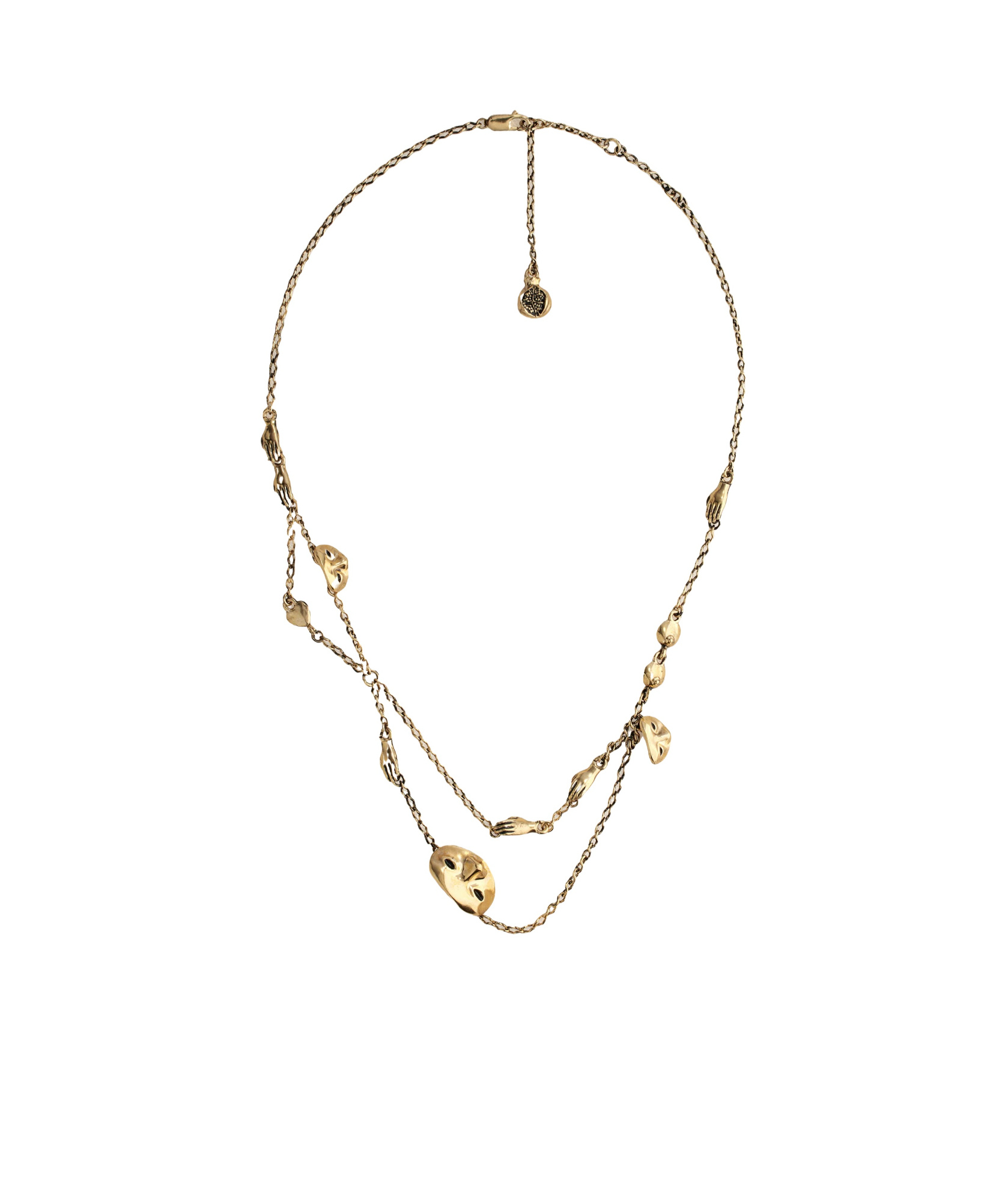 Lemaire Estampe Chain-link Necklace In Yellow