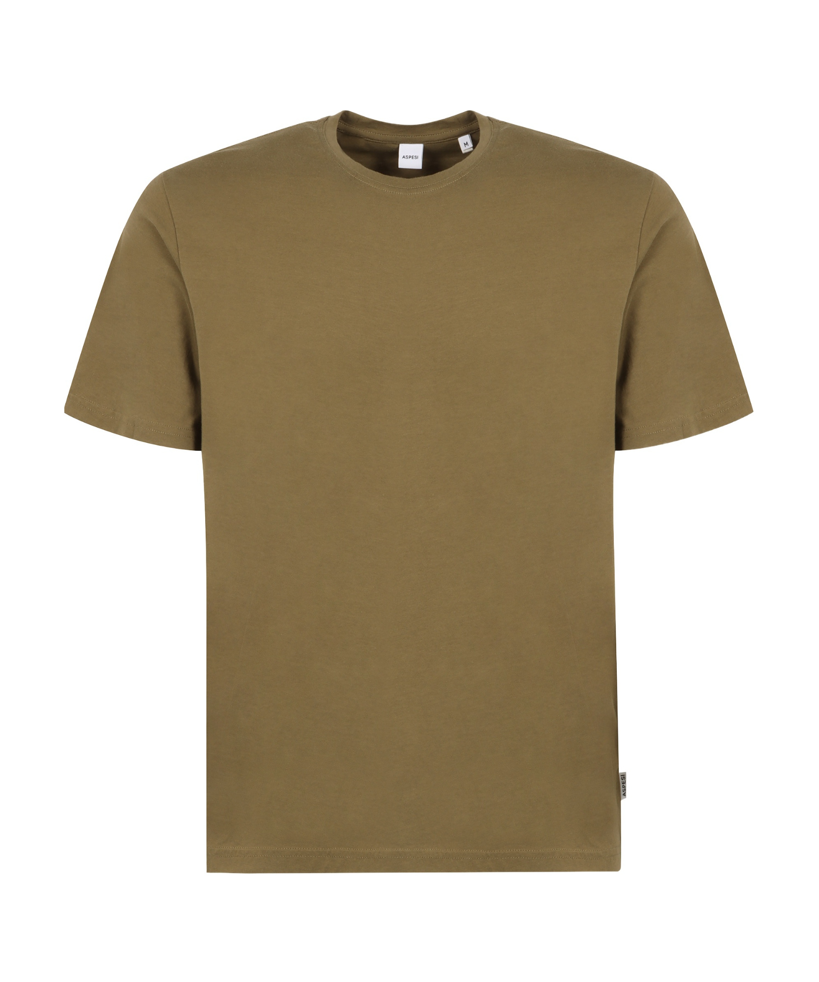 Shop Aspesi Cotton Crew Neck T-shirt In Green
