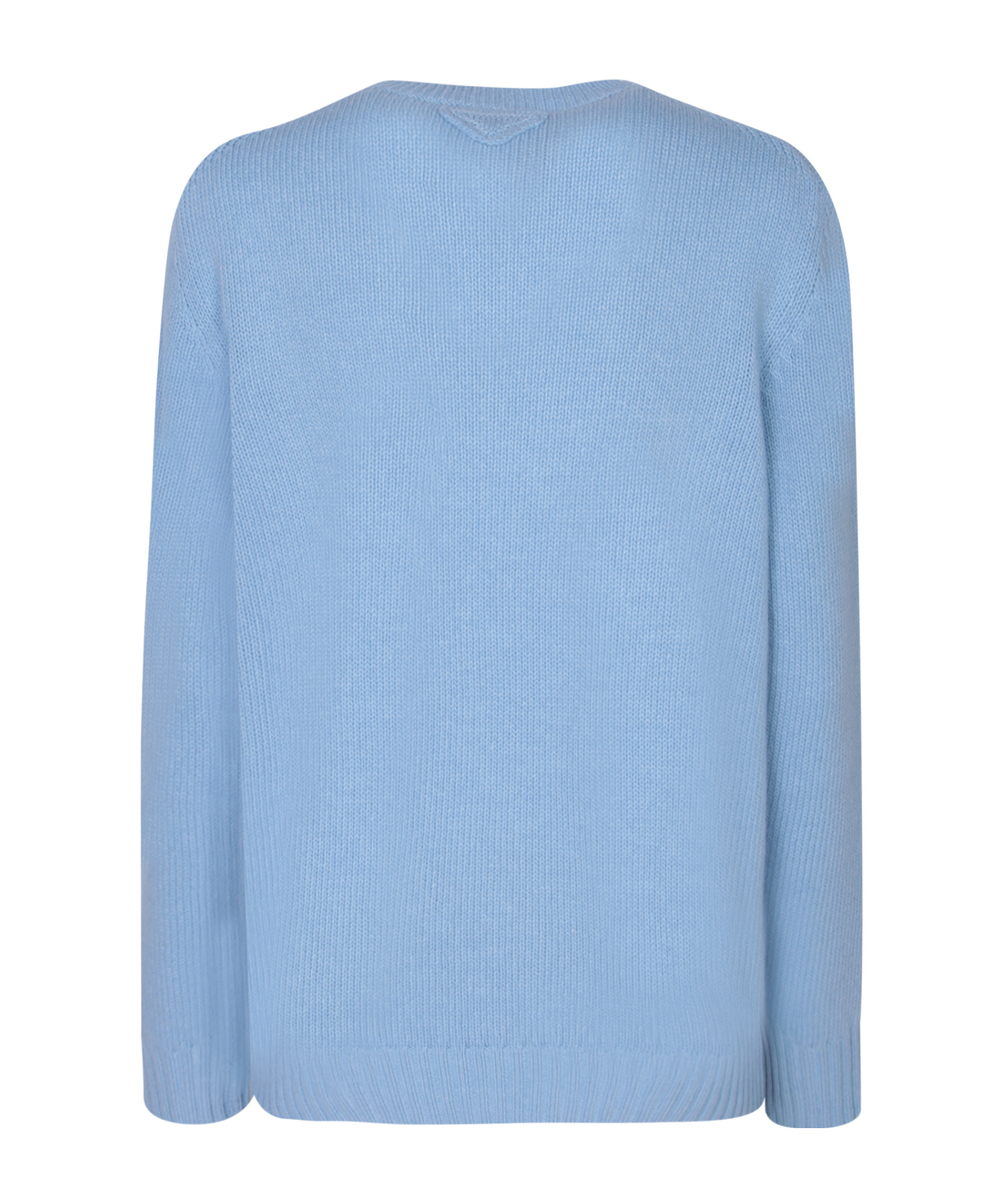 Prada Triangle-logo Sweater In Blue