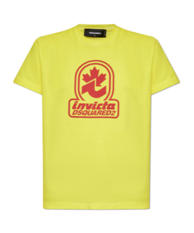 Dsquared2 T-shirt Mit Logo-print In Yellow