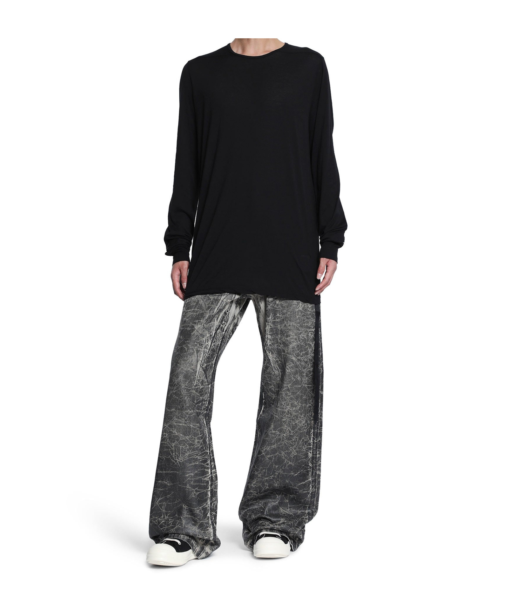 Rick Owens Drkshdw Concordians Level Long Sleeve T In Black
