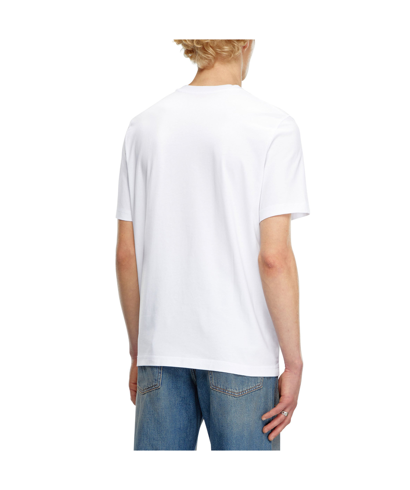 Shop Diesel T-adjust-q7 T-shirt In White