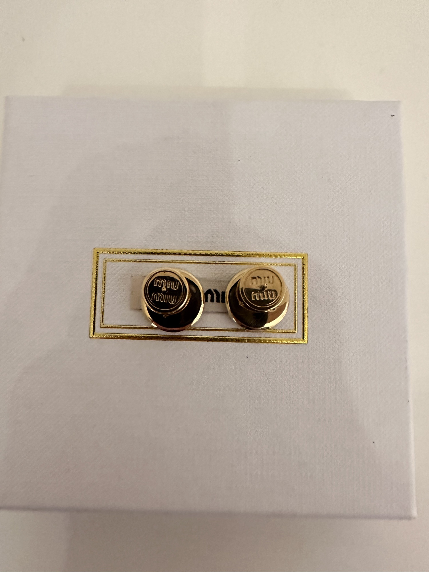 Miu Miu Enameled Metal Earrings