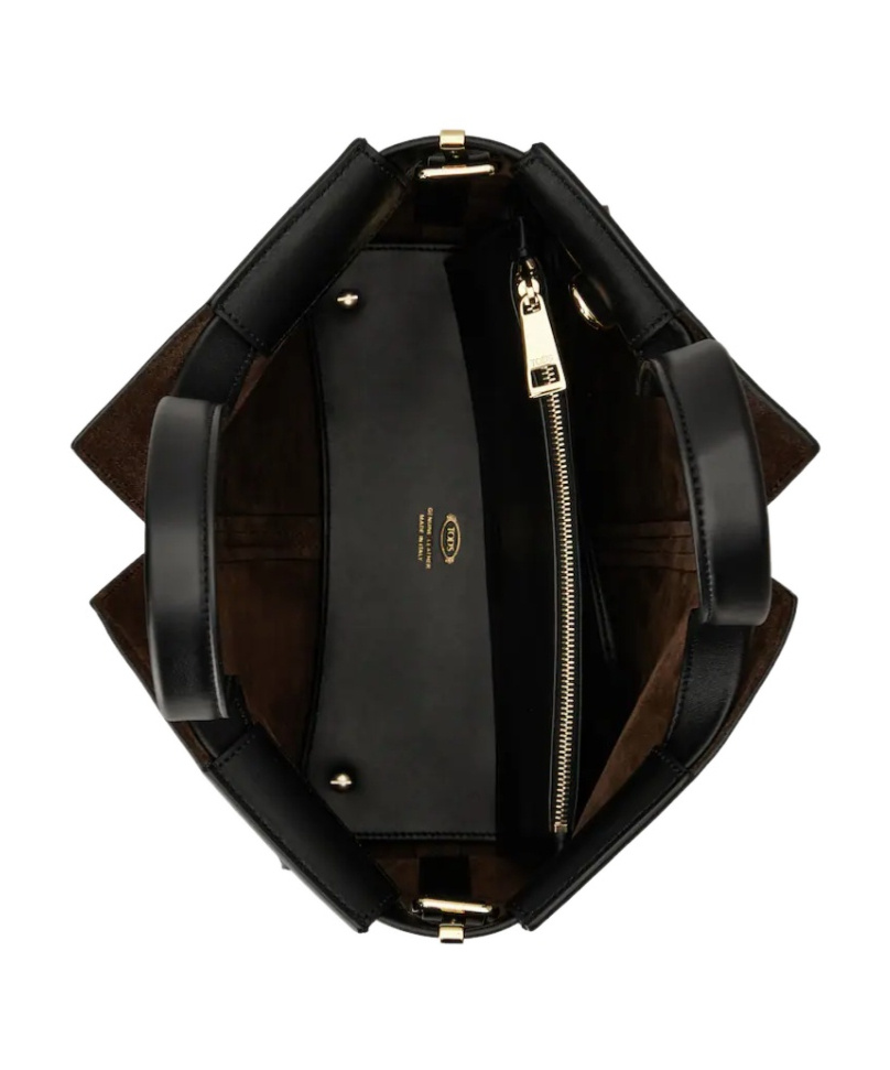 Tod's Small Di Handbag Folio Shoulder Bag In Black