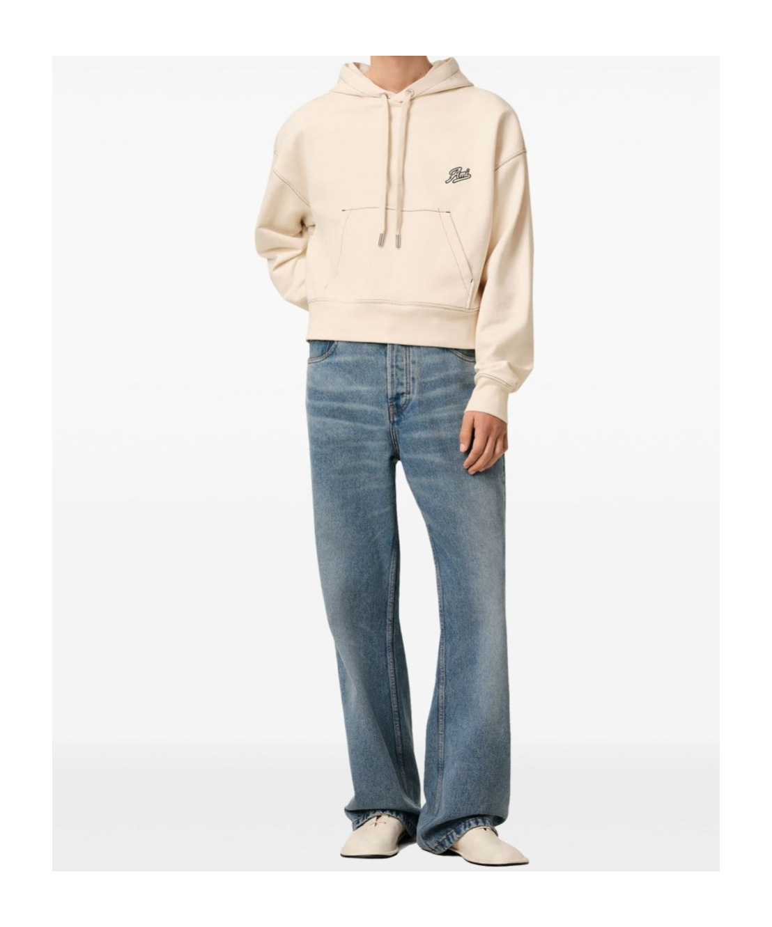Ami Alexandre Mattiussi Long-sleeved Sweater In Nude