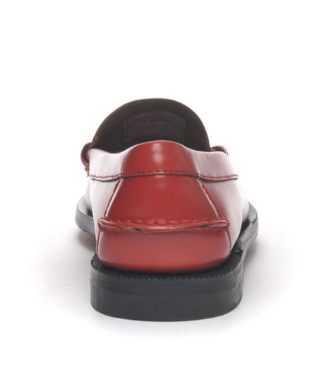 Sebago Classic Dan Pigment Leather Loafers In Deep Red