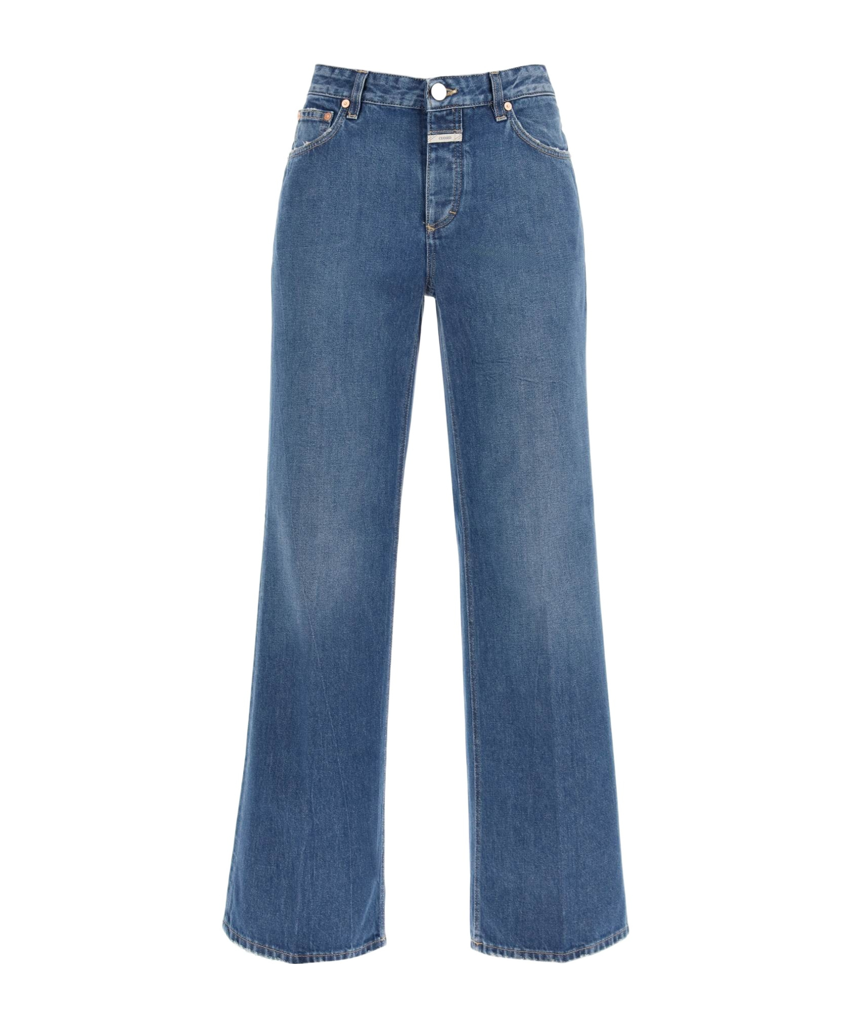 Shop Closed Gillan Low-rise Flared Jeans In Blue