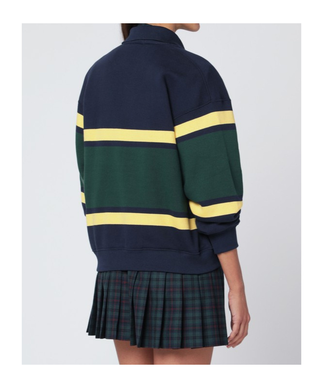 Polo Ralph Lauren Striped Cotton-blend Jersey Polo Shirt In Multi