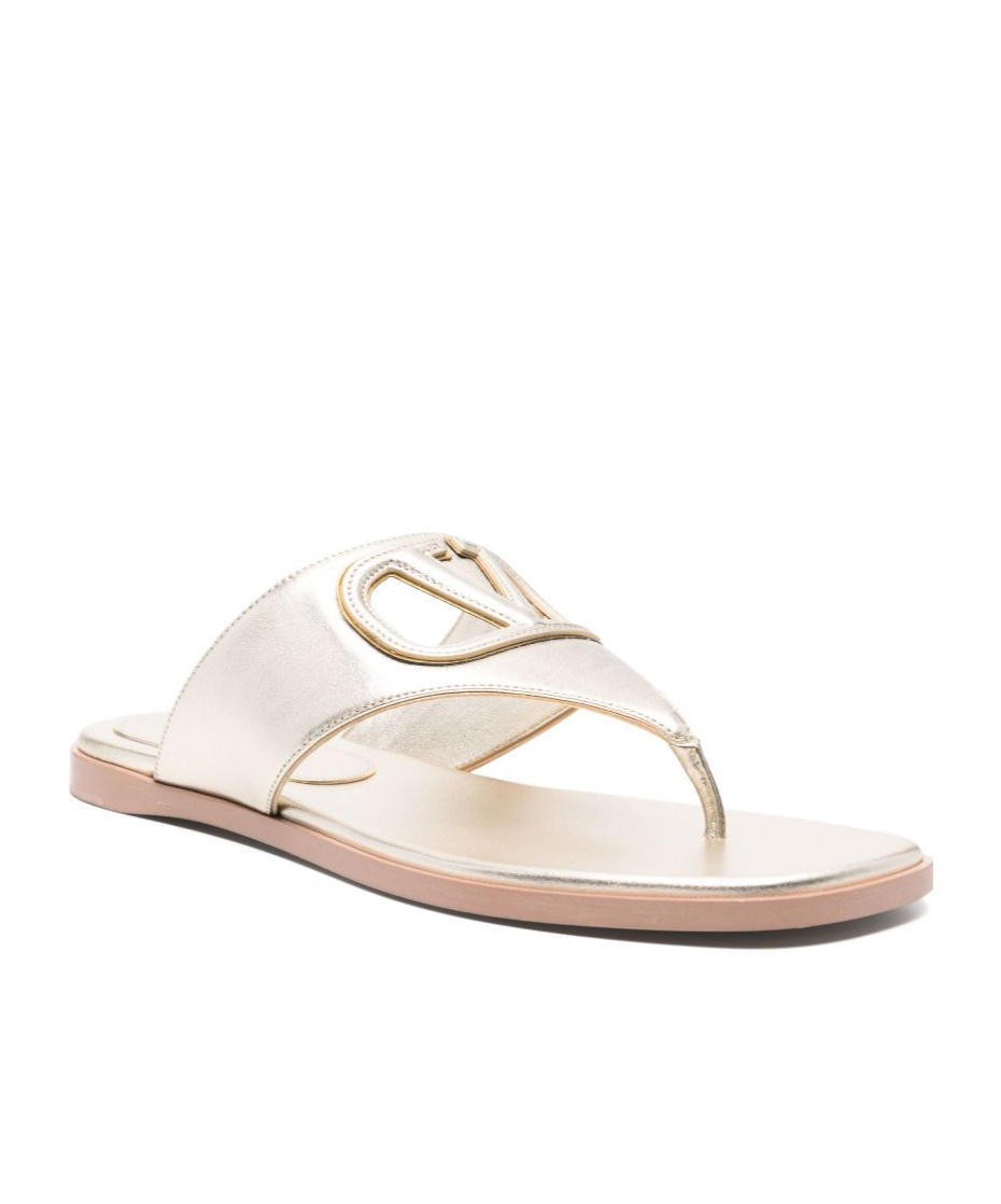 Valentino Women's Vlogo Cut-out Leather Sandals In White