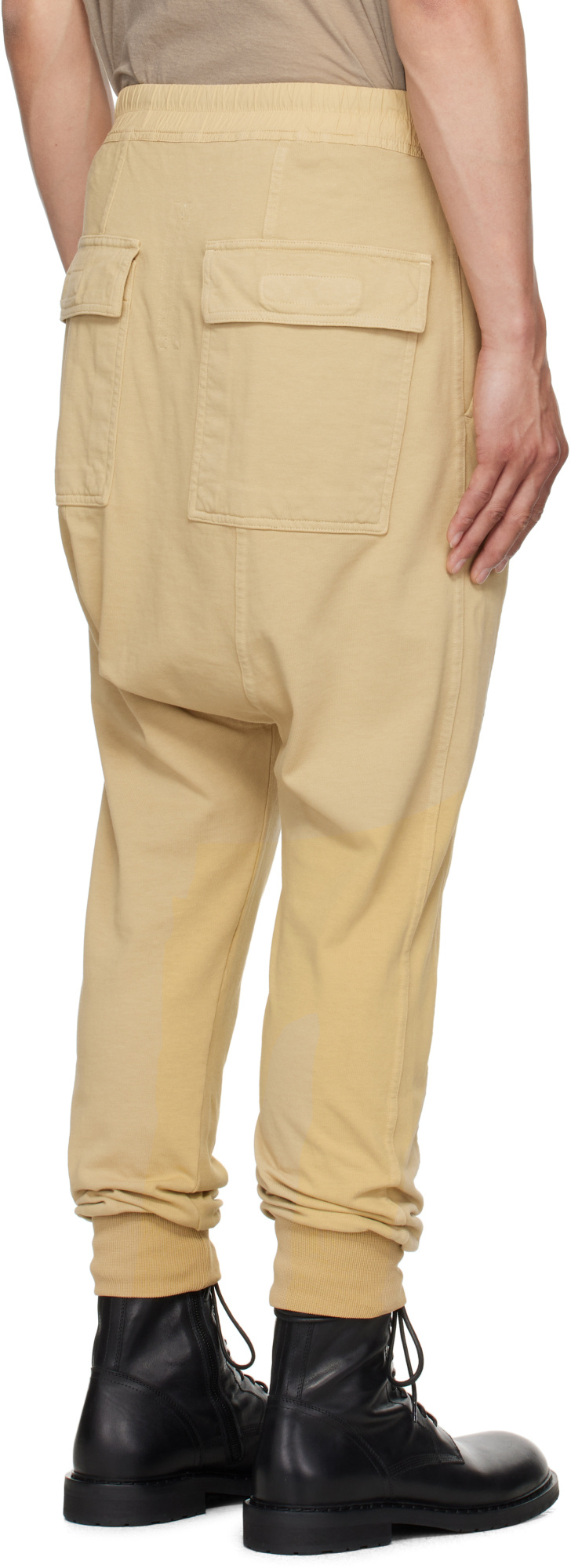 Rick Owens Drkshdw Beige Hollywood Drawstring Sweatpants In Nude