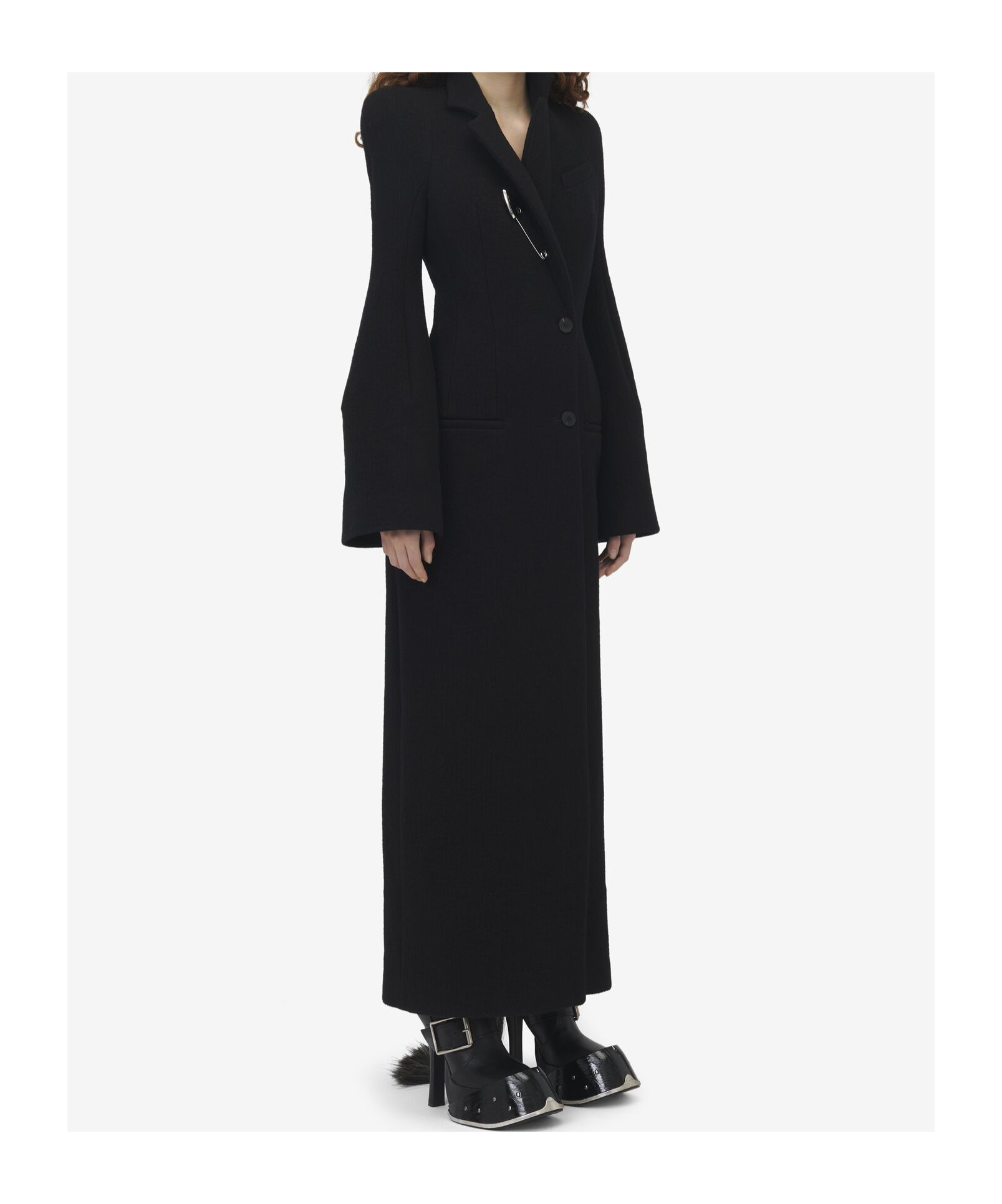 Alexander Mcqueen Single-breasted Coat In Black