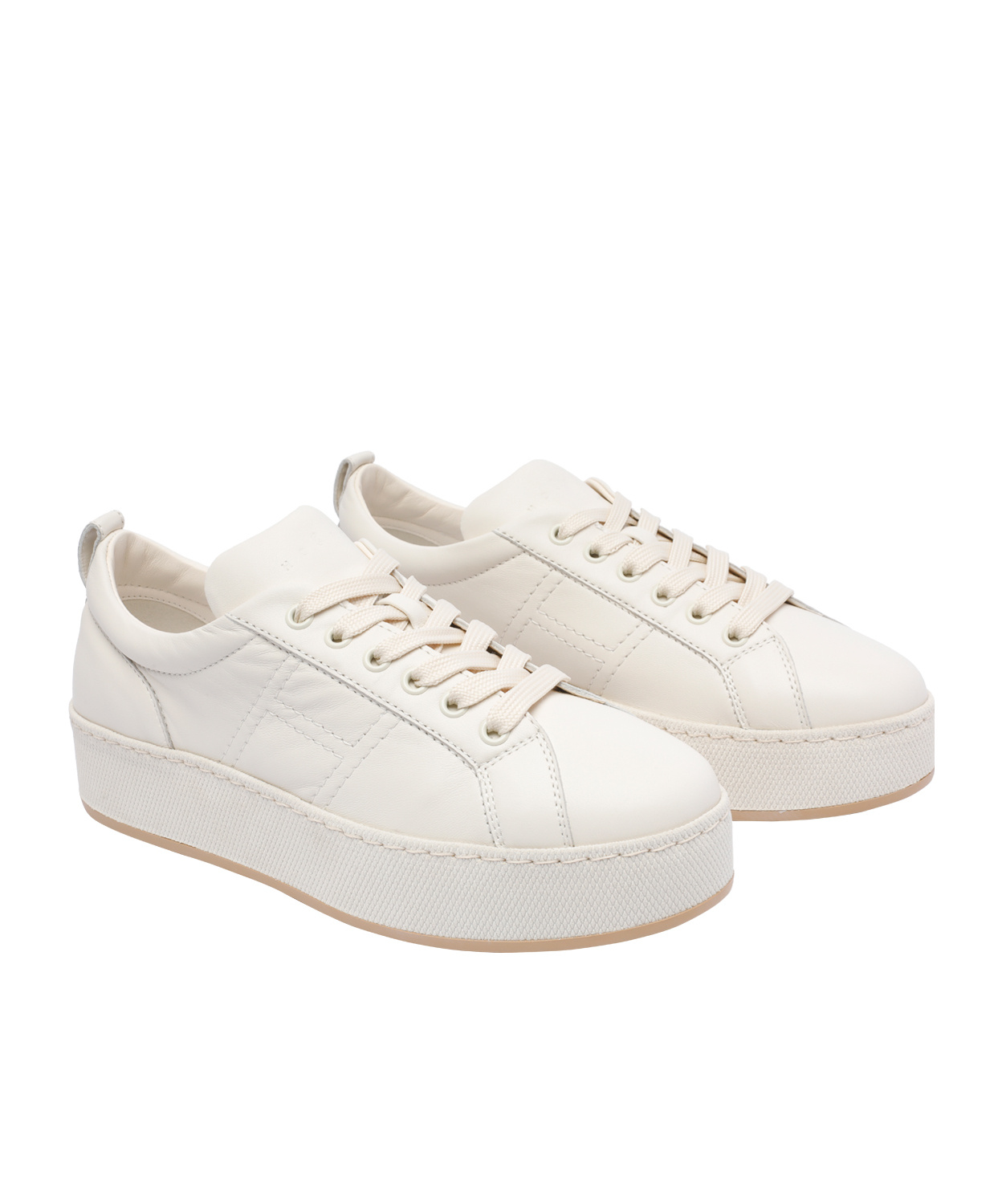 Hogan H-stripes Sneakers In White