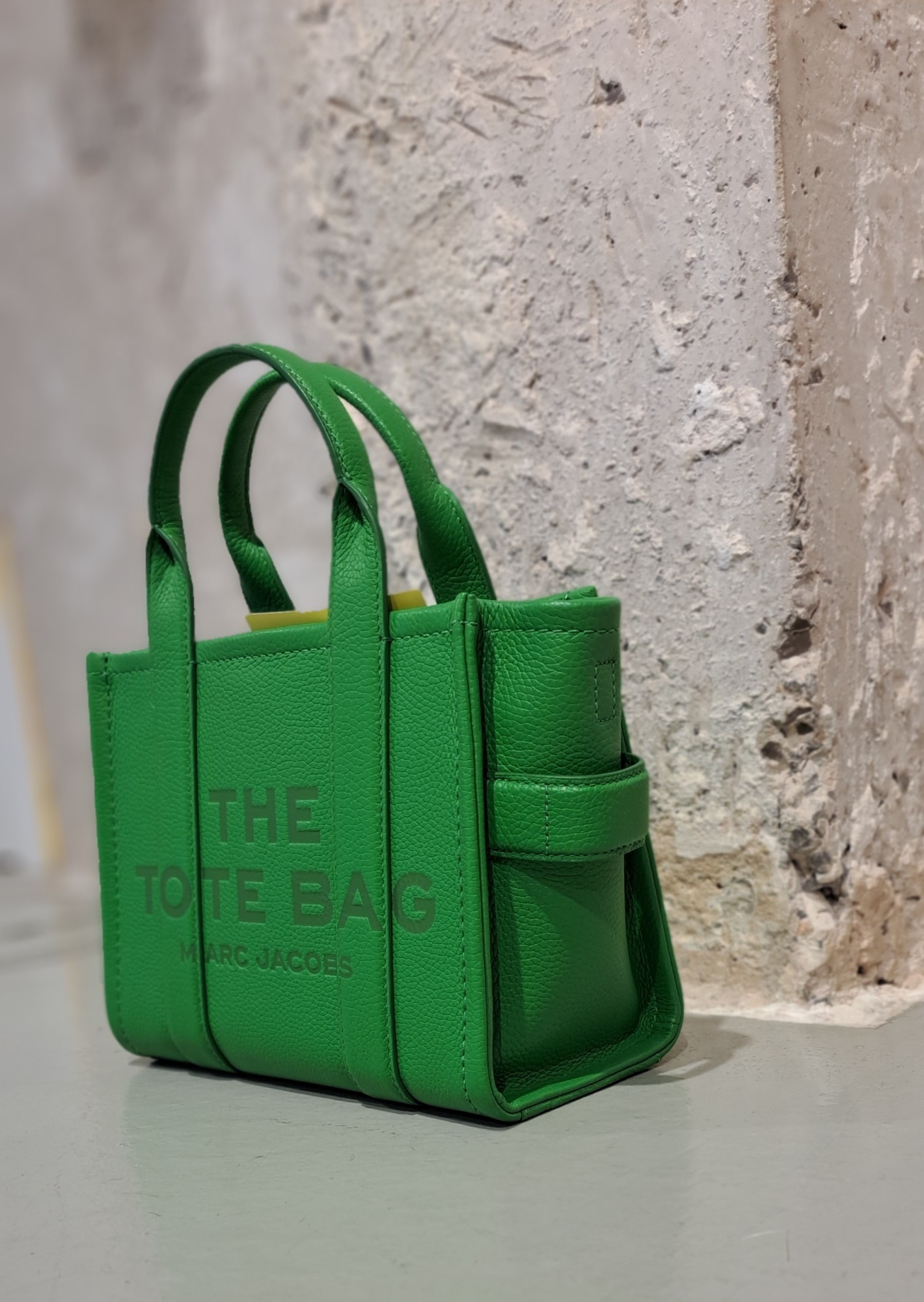 Marc Jacobs The Leather Micro Tote Bag In Green