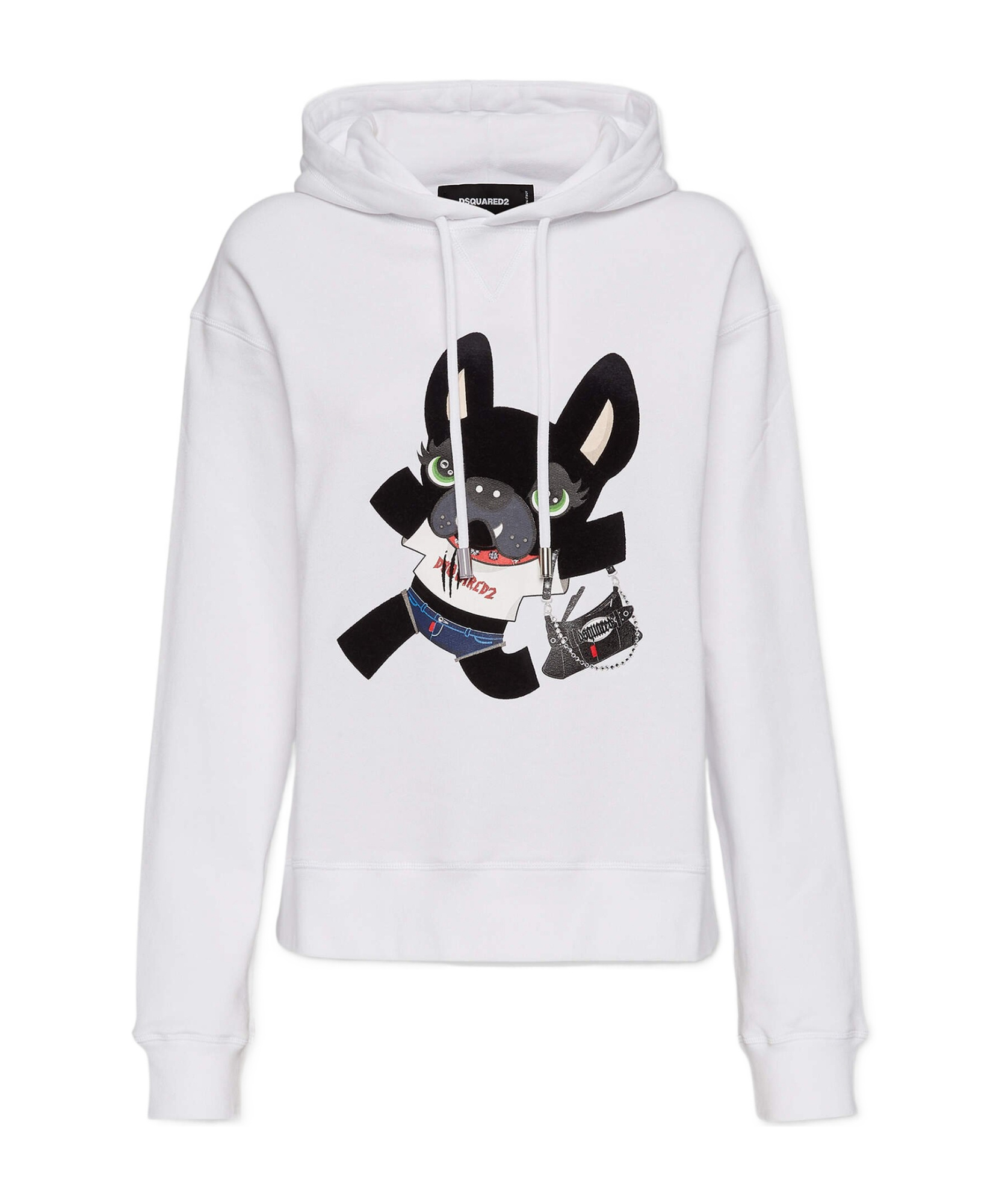 Dsquared2 Knitwear Hood Graphic Print In White