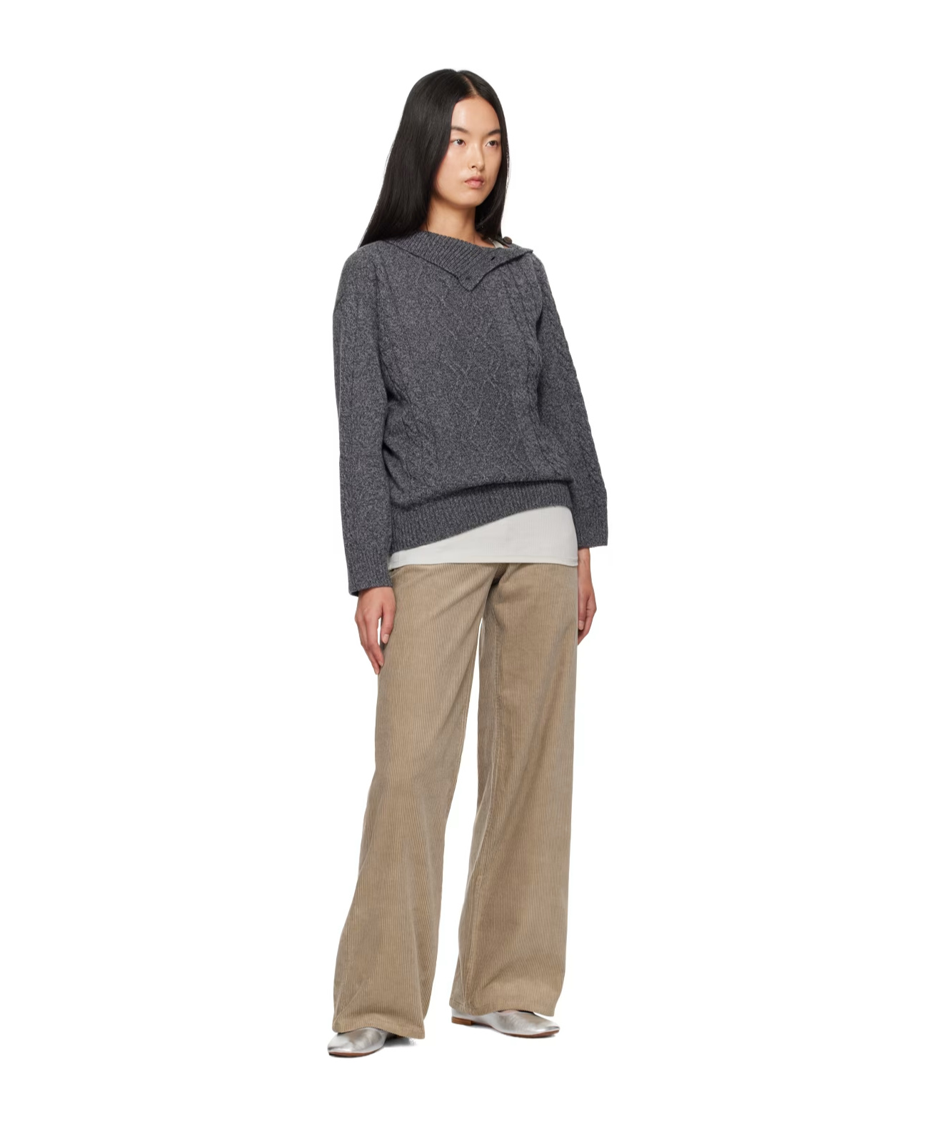 Apc Gray Karen Turtleneck In Black