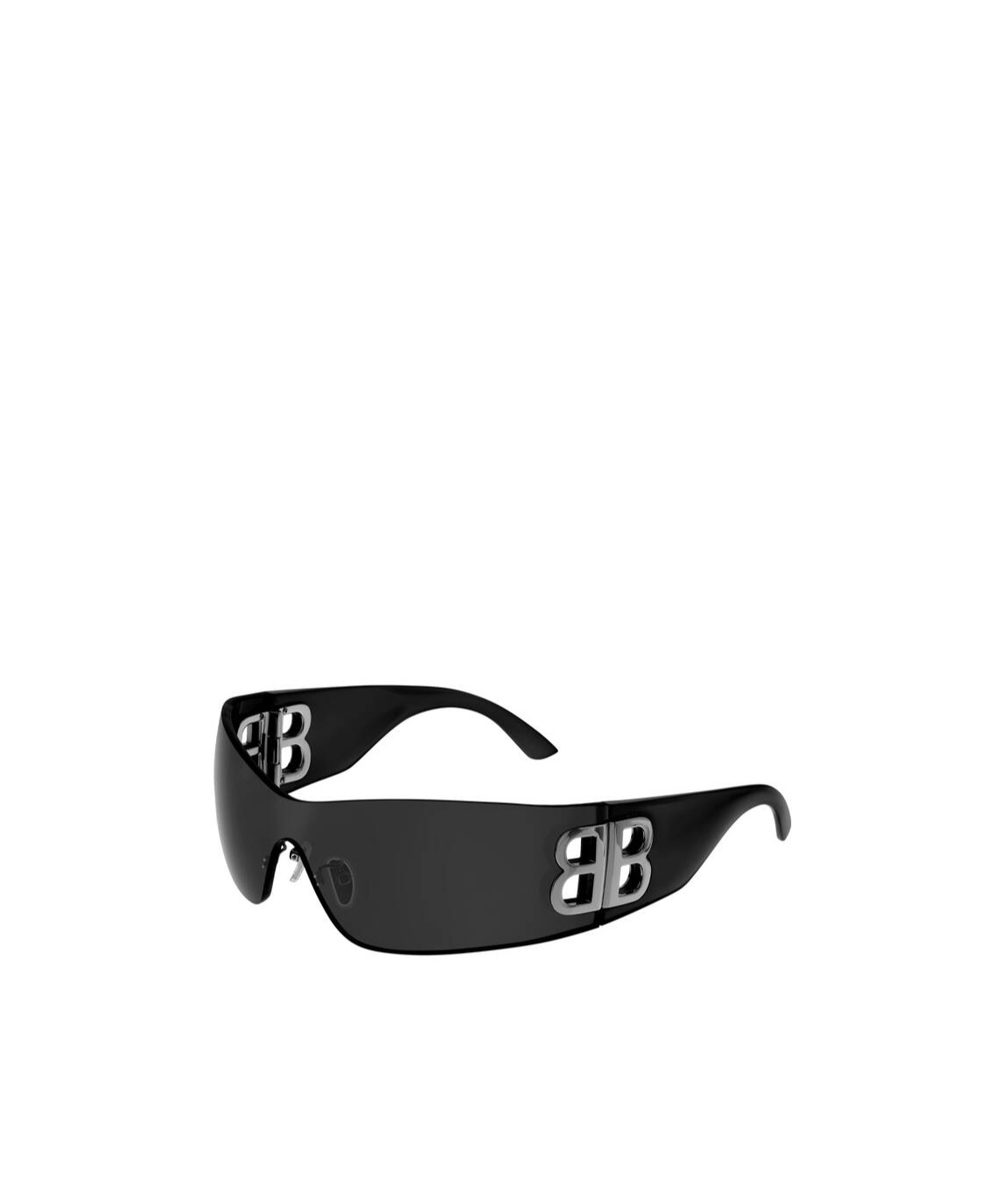 Balenciaga Shield Frame Logo Sunglasses In Black