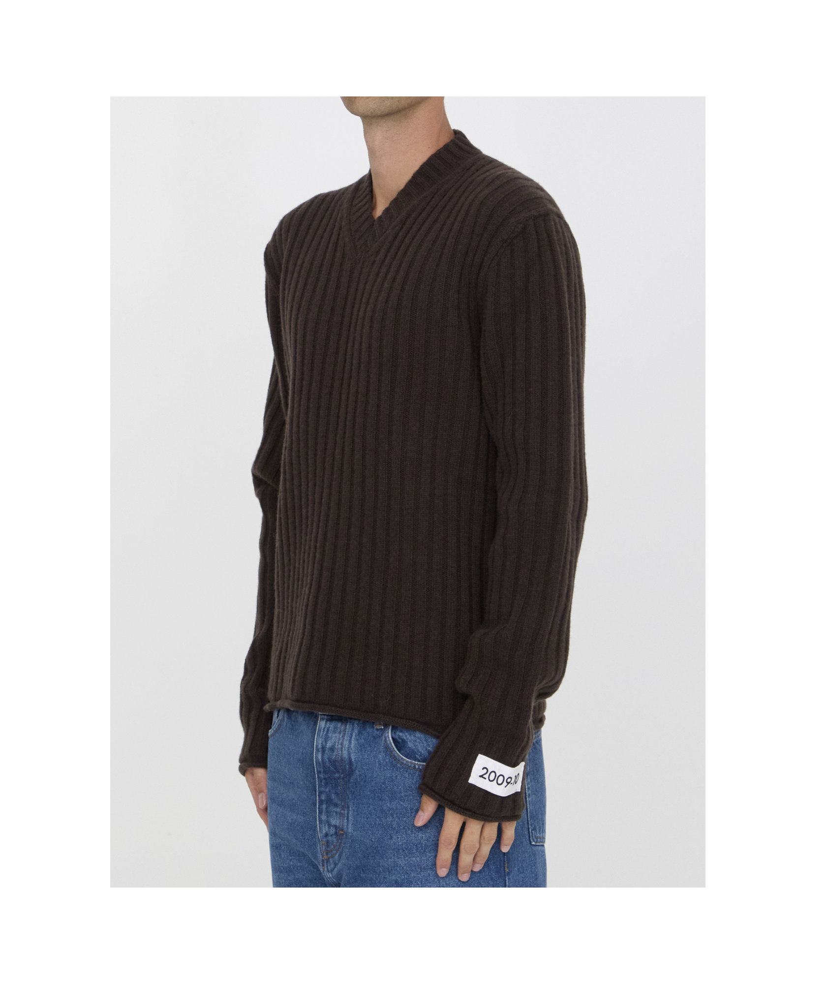 Dolce & Gabbana Man Sweater Dark Brown Size 40 Virgin Wool In Black