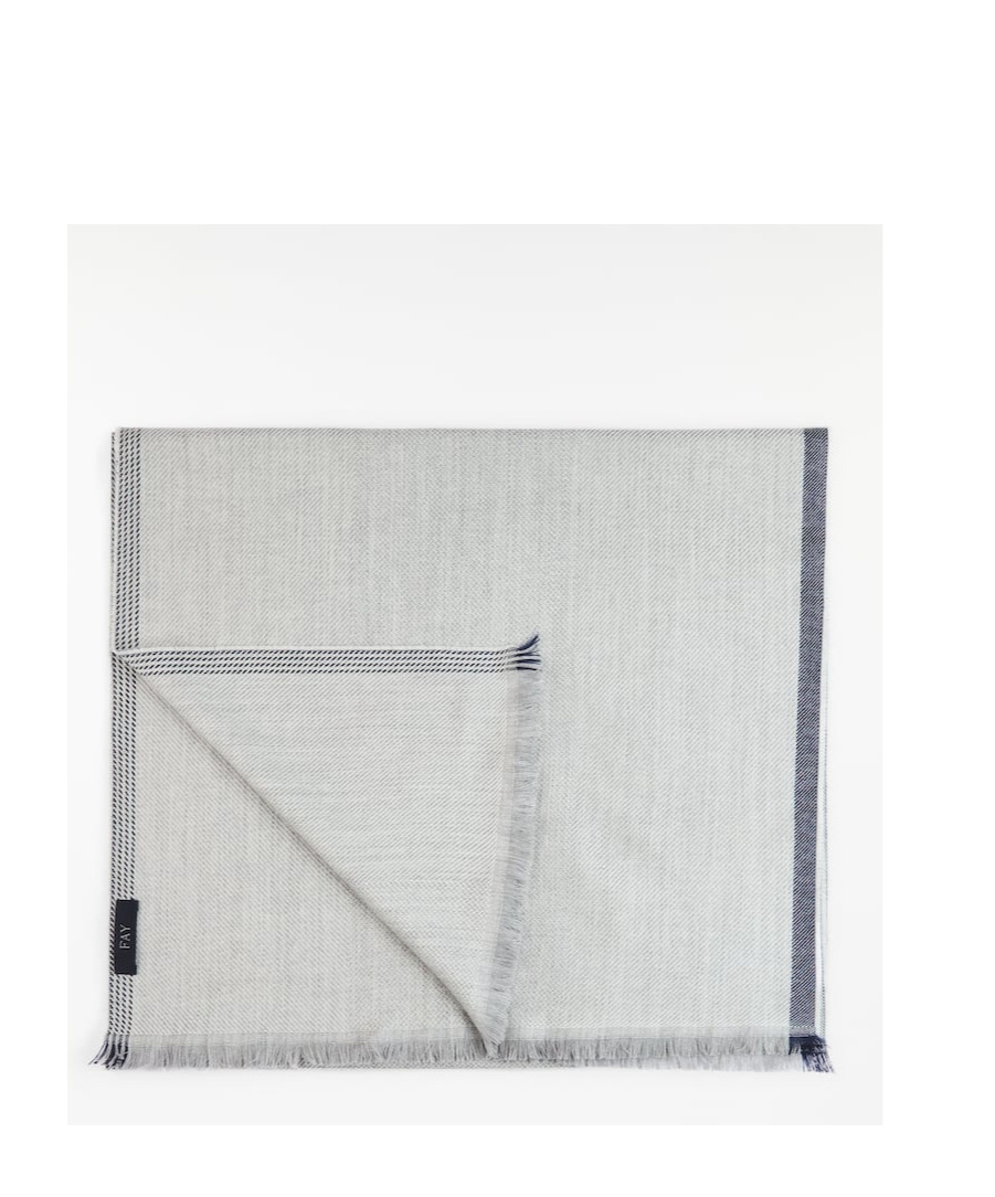 Fay Fringed Scarf In Gray