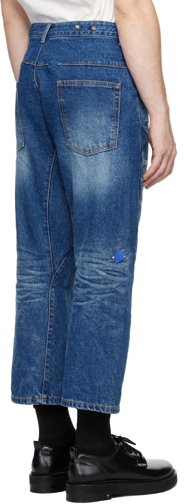 Ader Error Faded Jeans In Blue