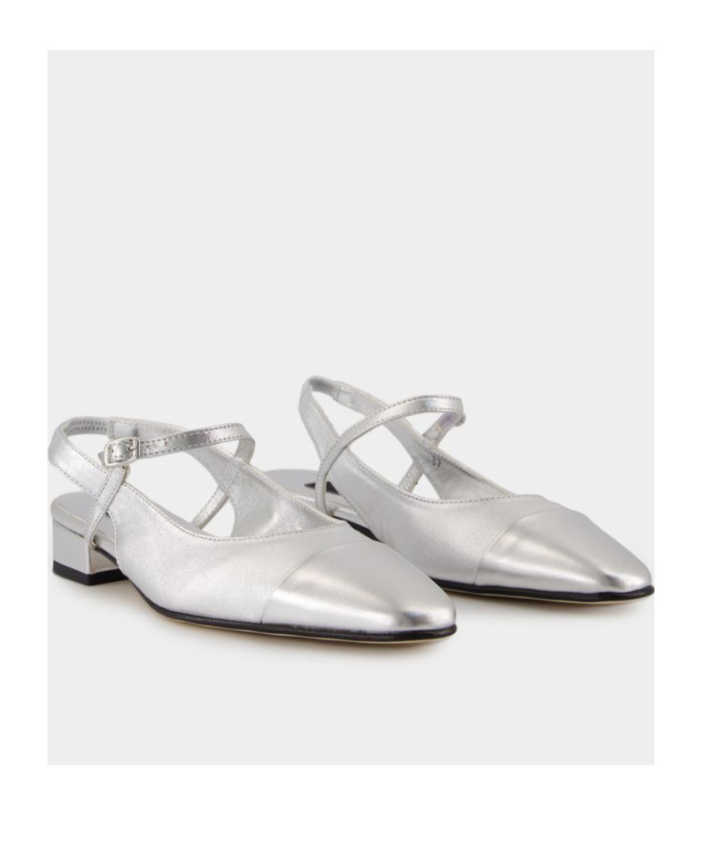 Carel Paris Open-heeled Flats In Gray