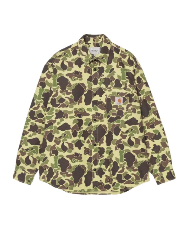Carhartt Duck Camouflage-print Shirt In Brown