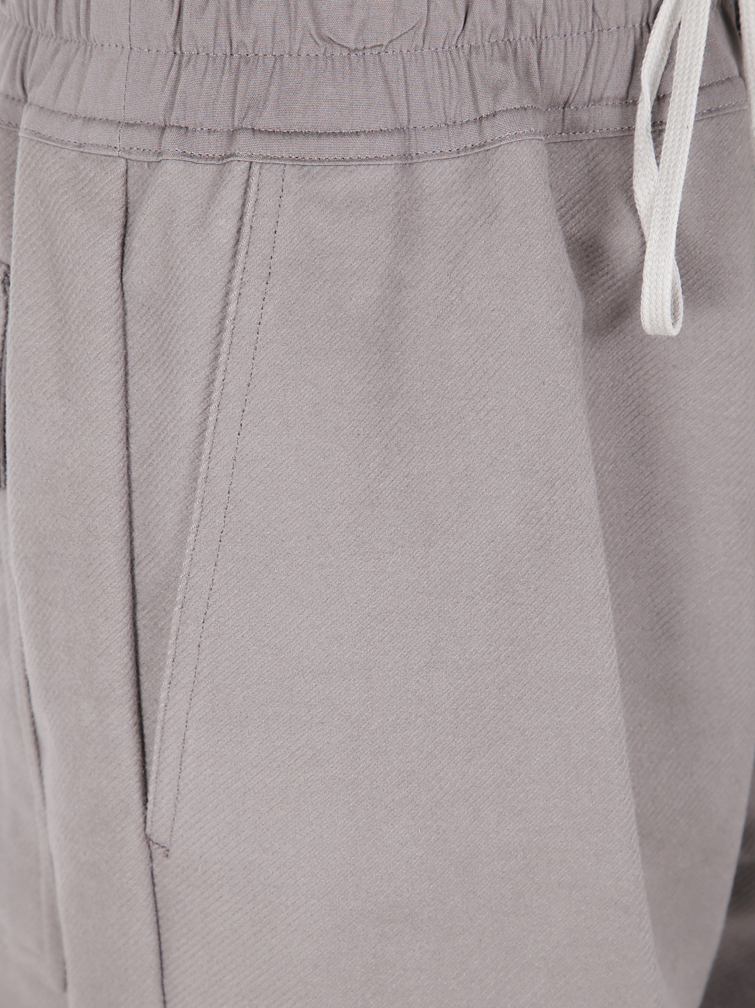 Rick Owens Drawstring Trousers With Wide Straight Leg In Gray