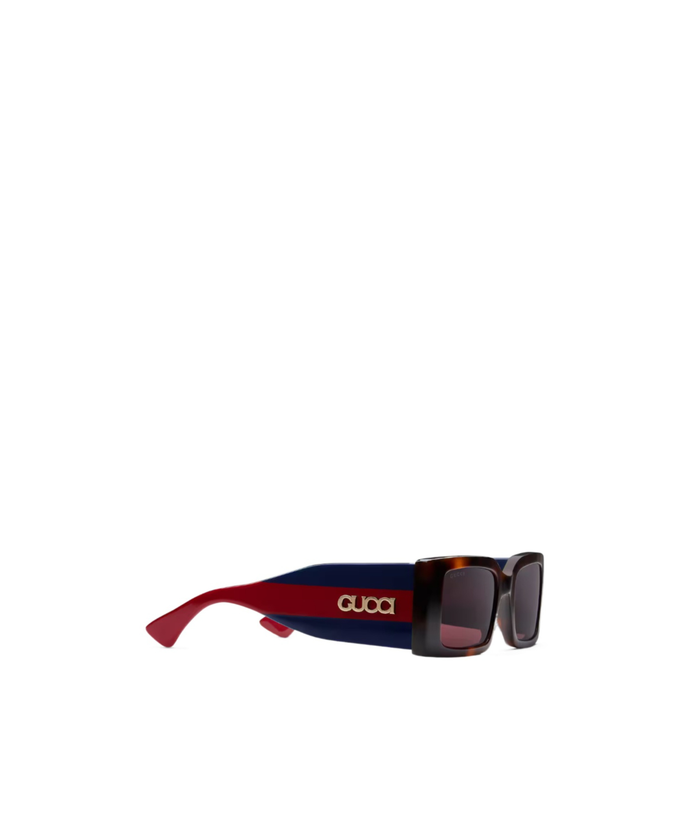 Gucci Rectangular Frame Sunglasses In Brown