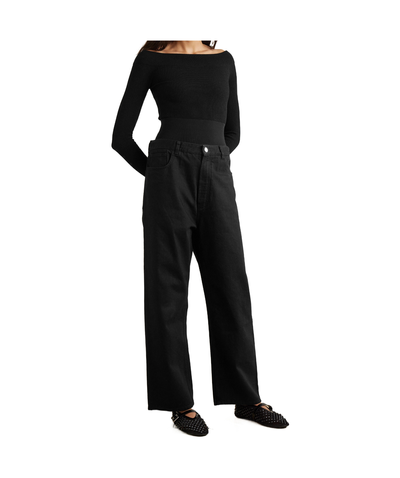 Alaïa Knitted Jeans In Black