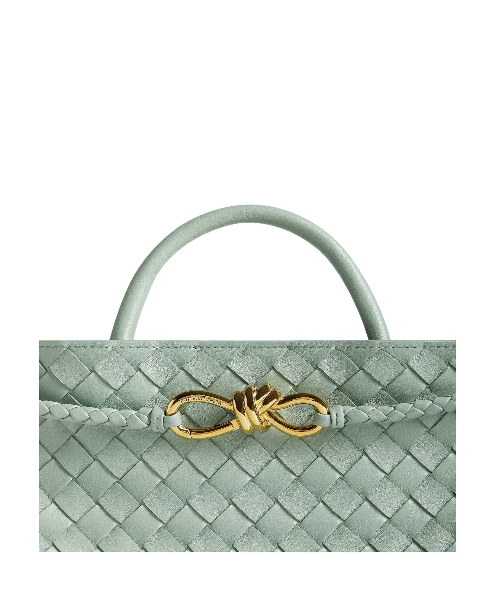 Bottega Veneta Leather Andiamo East-west Top-handle Bag In 3411 New Sauge