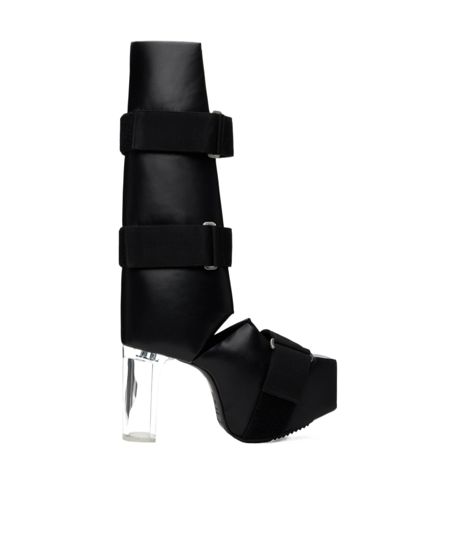 Rick Owens Open Splint Kiss High Boots In Black