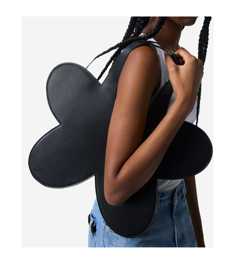Shop Coperni Flower Handbag In Black