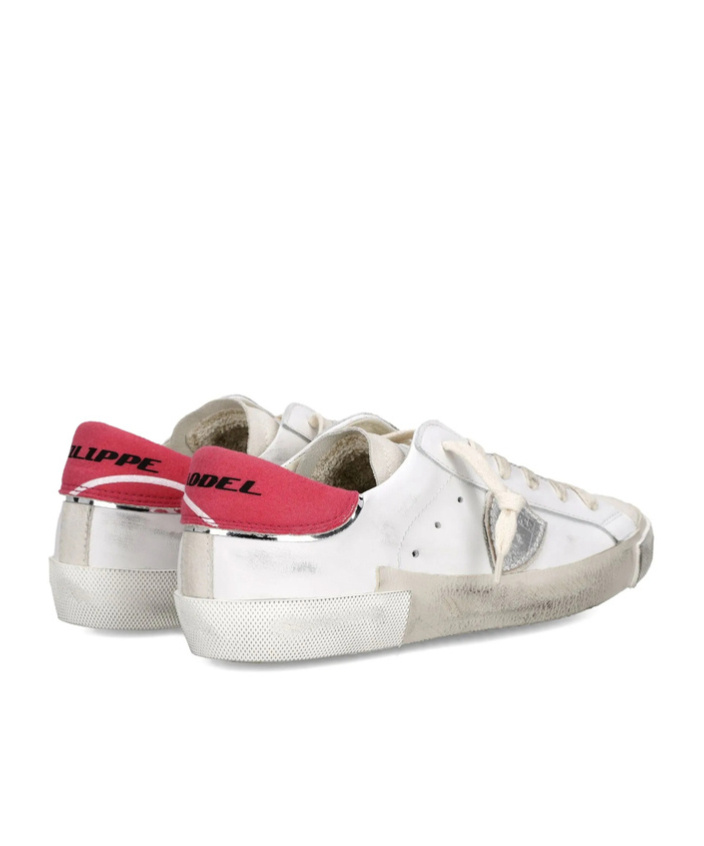 Philippe Model Prsx Lace-up Low-top Casual Shoes In White