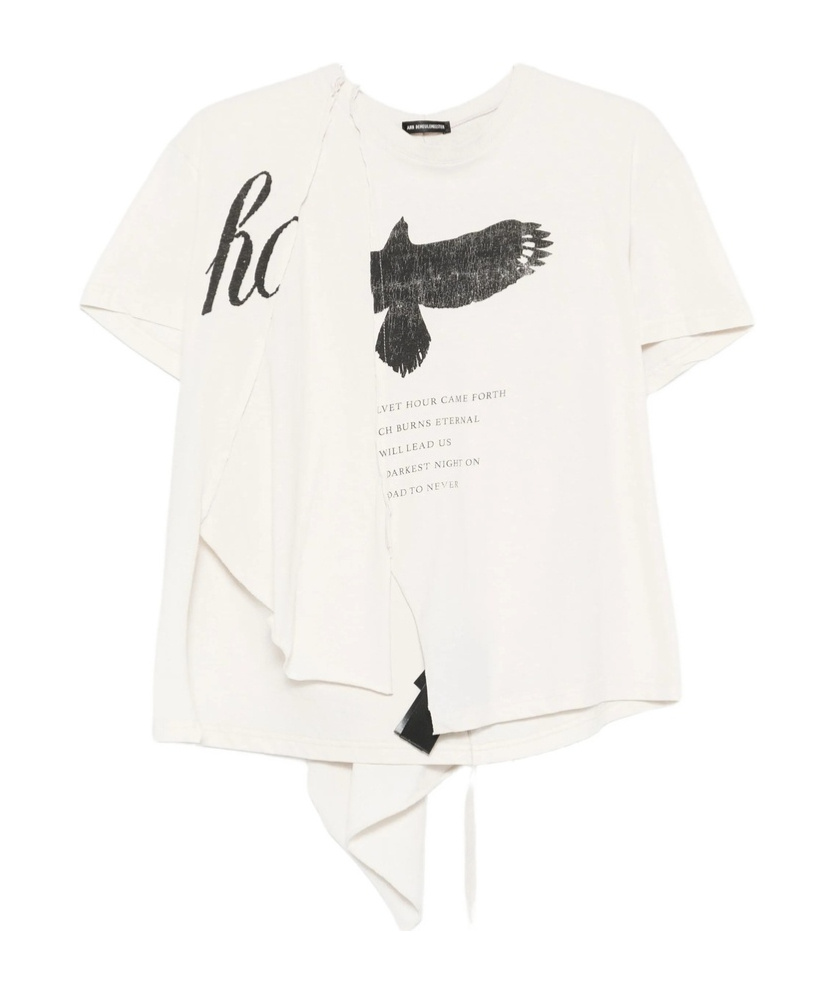 Ann Demeulemeester Crew Neck T-shirt In White