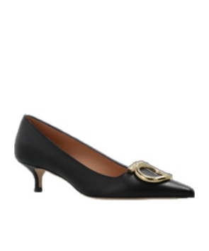 Ferragamo 40mm Gancini Pointed-toe Pumps In Black