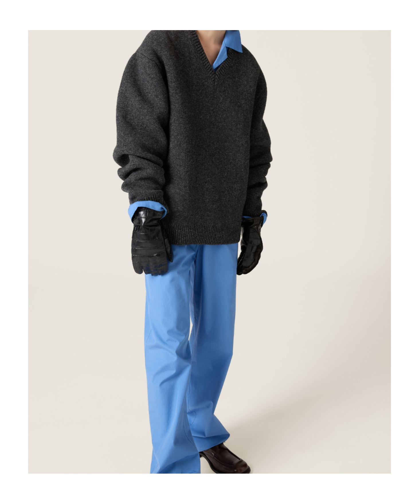 Miu Miu V-neck Pullover In Black